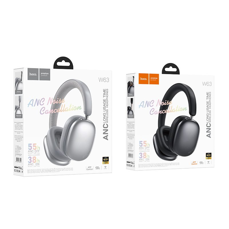 Hoco W63 Triunfo ANC BT headphones(App) black - imagine 4