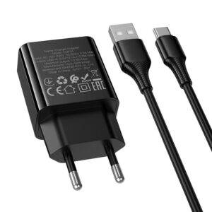 Hoco CS91A Leader single-port charger set(Type-C)(EU) black
