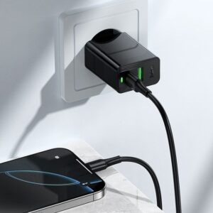 Hoco CS95A Leader PD30W+QC3.0 charger set(C to C)(EU) black