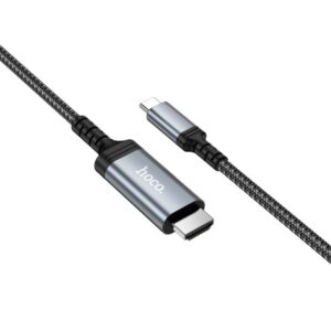 Hoco UA43 Type-C to HDTV HD screen mirroring cable metal gray