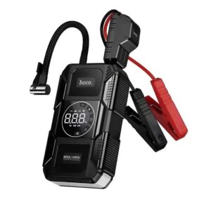 Hoco QS6 Clever Intelligent air pump+emergency start-up power bank(8000mAh) black
