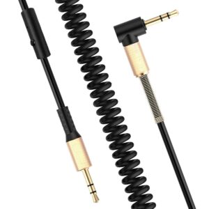 Hoco UPA02 AUX Spring Audio cable (with Mic) black