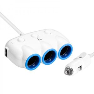 Hoco C1 Three in one Car charger white