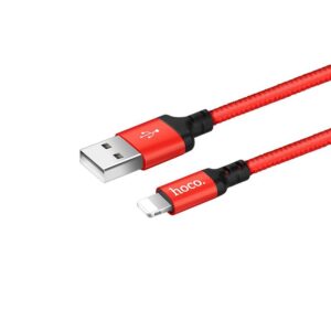 Hoco X14 Times speed lightning charging cable,(L=1M) red&black