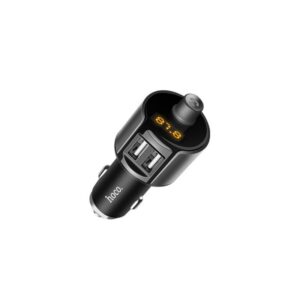 Hoco E19 Smar vehicle mounted bluetooth FM launcher metal gray
