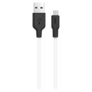 Hoco X21 Silicone micro charging cable black&white