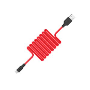 Hoco X21 Silicone micro charging cable black&red
