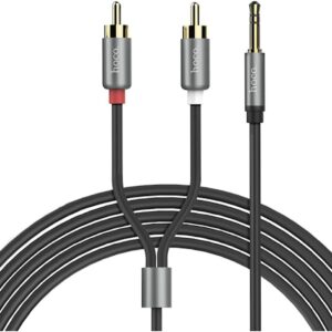 Hoco UPA10 double lotus rca audio cable 3.5mm metal gray