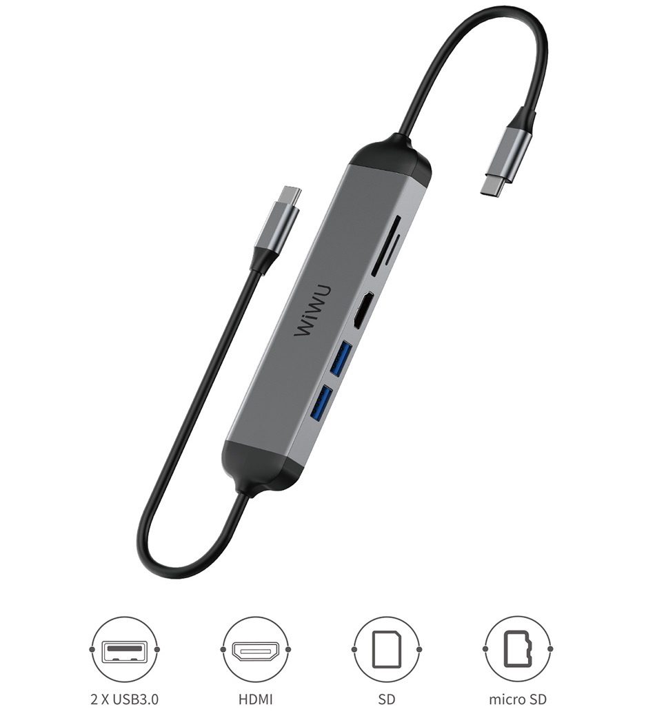 Wiwu Alpha 521 hub Gray