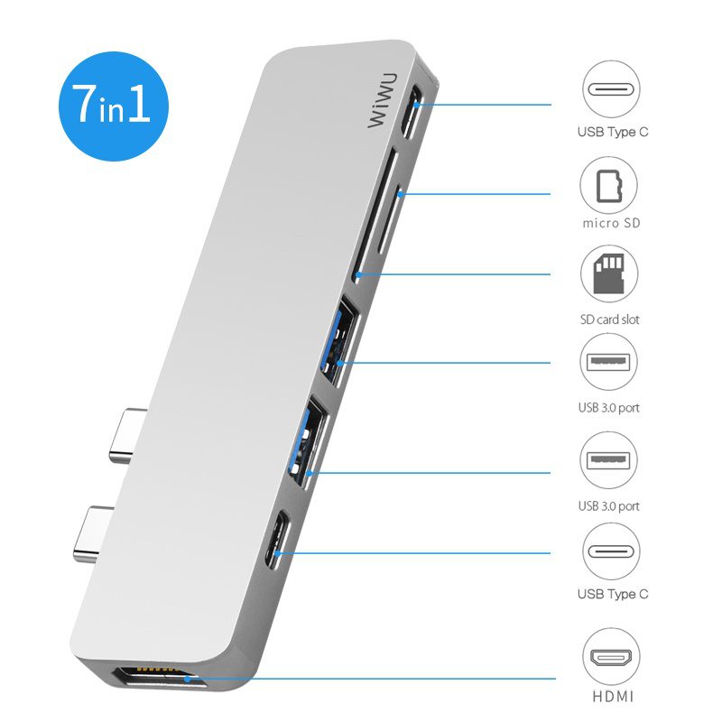 Wiwu T8 Hub gray - imagine 3