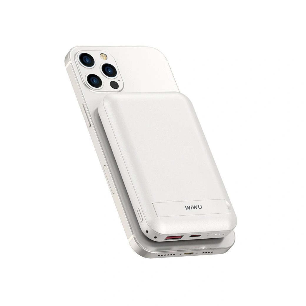 Wiwu Snap Cube- Magnetic Wireless Charger Power Bank 10000mAh SC1000WHT White - imagine 4