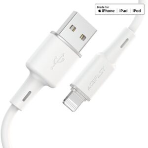 ACEFAST C2-01 USB-C to Lightning zinc alloy silicone charging data cable,white