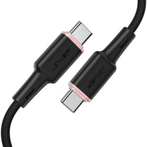ACEFAST C2-03 USB-C to USB-C zinc alloy silicone charging data cable,black