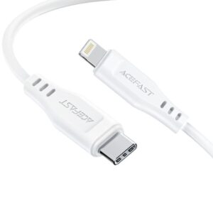 ACEFAST C3-01 USB-C to Lightning TPE charging data cable,white