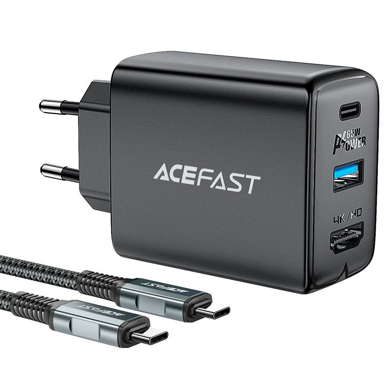 ACEFAST A17 65W GaN multi-function HUB charger set,black (EU) - imagine 2