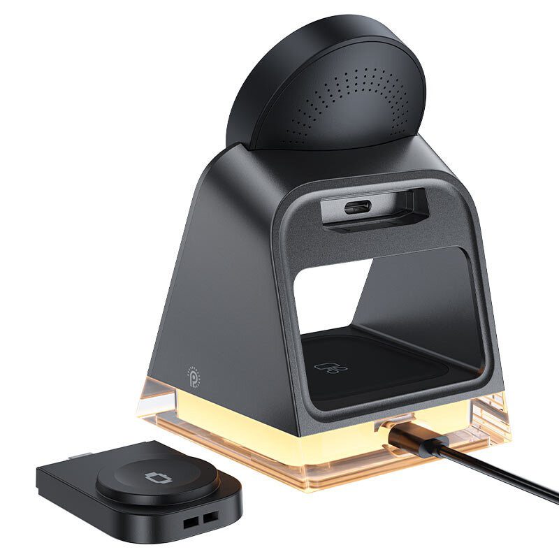 ACEFAST E17 desktop 3-in-1 wireless charging holder,black - imagine 4