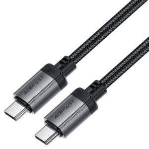 Acefast C20-03 USB-C to USB-C aluminum alloy charging data cable,black black