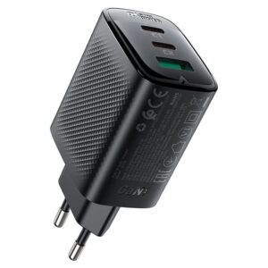 Acefast A108 PD67W GaN (2*USB-C+USB-A) charger,black (EU) black