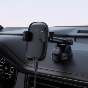 Acefast D49 press type wireless charging car holder for dashboard,black black