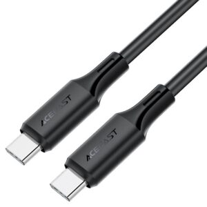 Acefast C17-03 USB-C to USB-C silicone charging data cable,black black