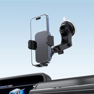 ACEFAST D53 wireless charging car holder with electric clamp for dashboard,black
