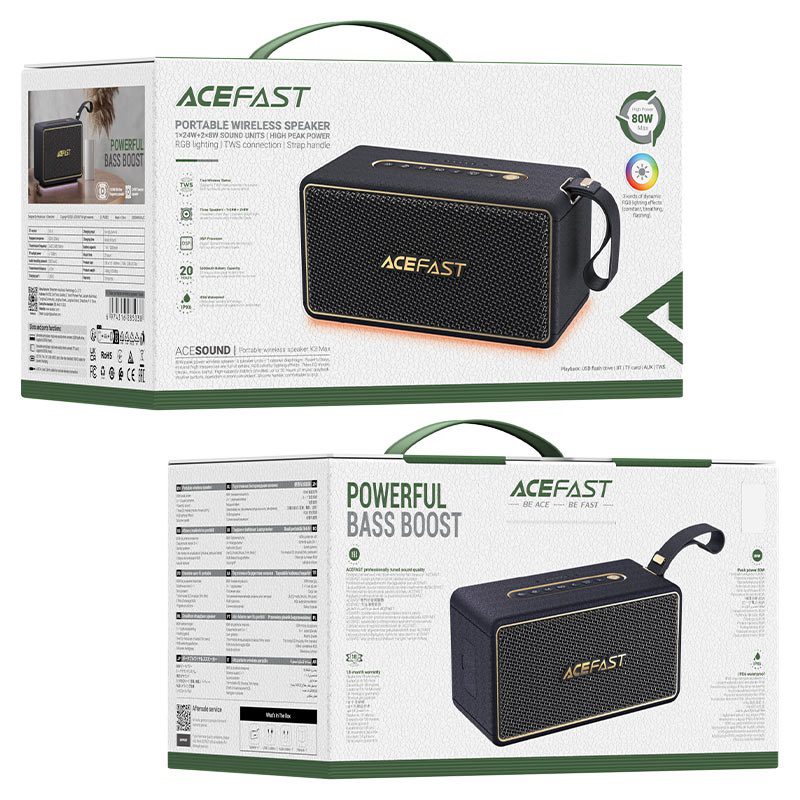 AceFast K3 Max portable wireless speaker black - imagine 2
