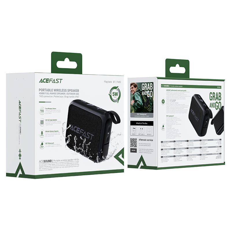 AceFast K4 Go portable wireless speaker black - imagine 2
