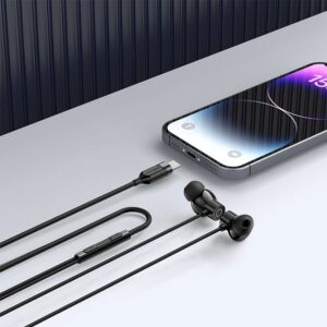 AceFast L10 USB-C in-ear silicone wired earphones with mic black