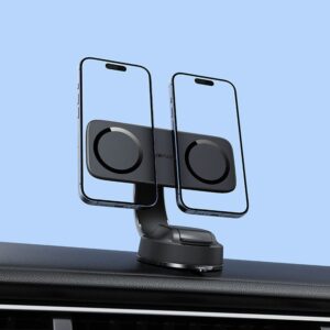 AceFast D60 dual magnet car holder for dashboard black