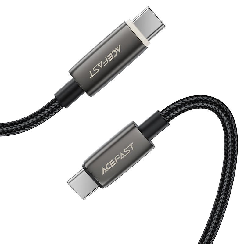 AceFast C23-03 USB-C to USB-C intelligent power-off charging data cable black