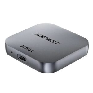 AceFast QC2 AI Box CarPlay wireless adapter for car,metal gray metal gray