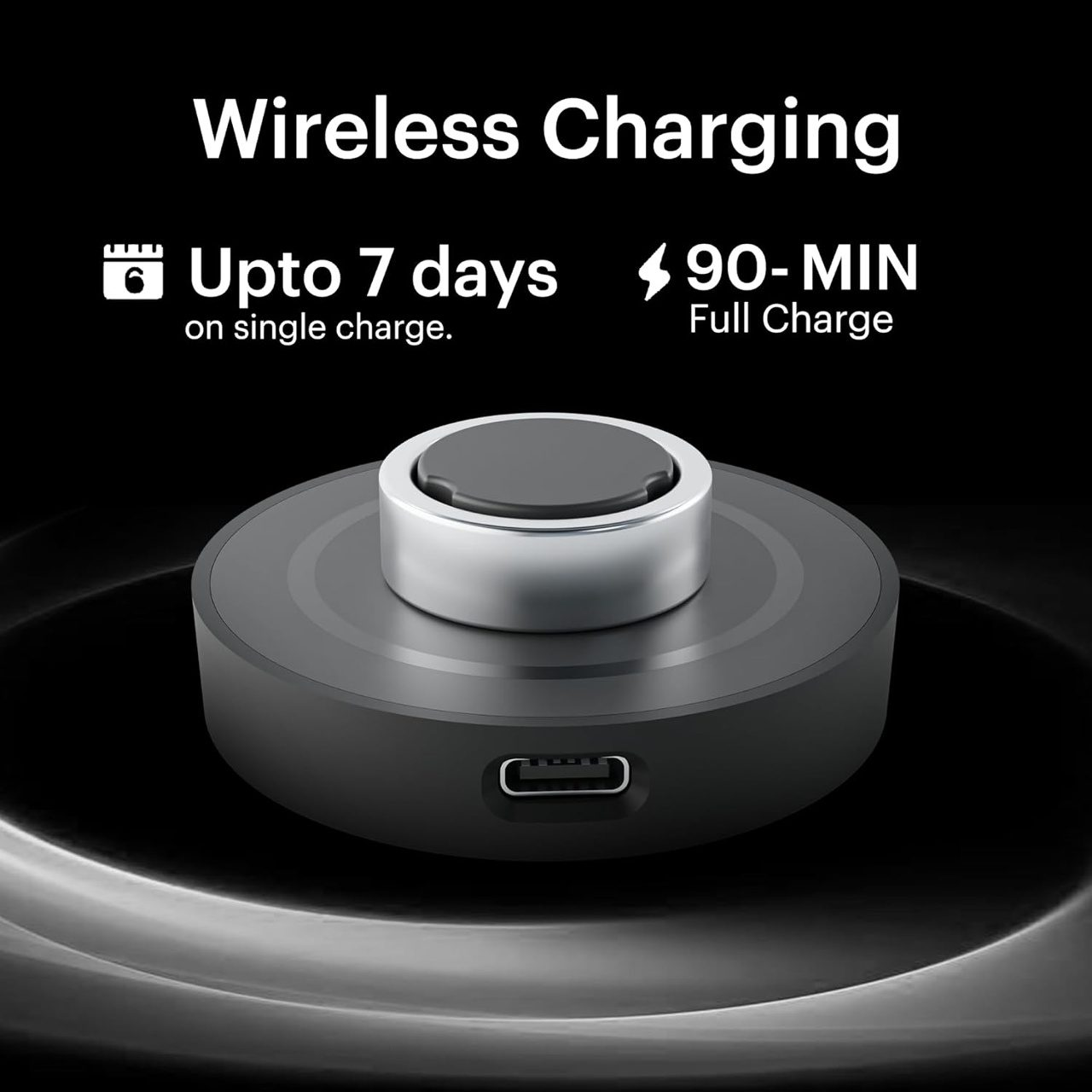 XO RS01 Smart Ring size 10 Inner diameter 19.9mmTitanium alloy Silve - imagine 3