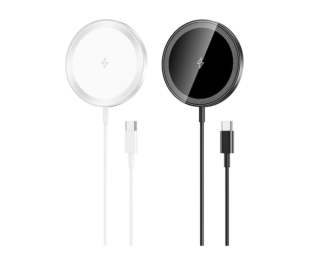 XO CX037 iPhone Magnetic Metal 15W 3-in-1 Wireless Charger 1.2M (With Iron Piece) black - imagine 3
