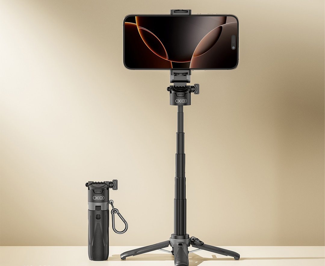 XO SS21 3-in-1 Multi-function Mini Bluetooth Selfie Stick / Camera Aid black