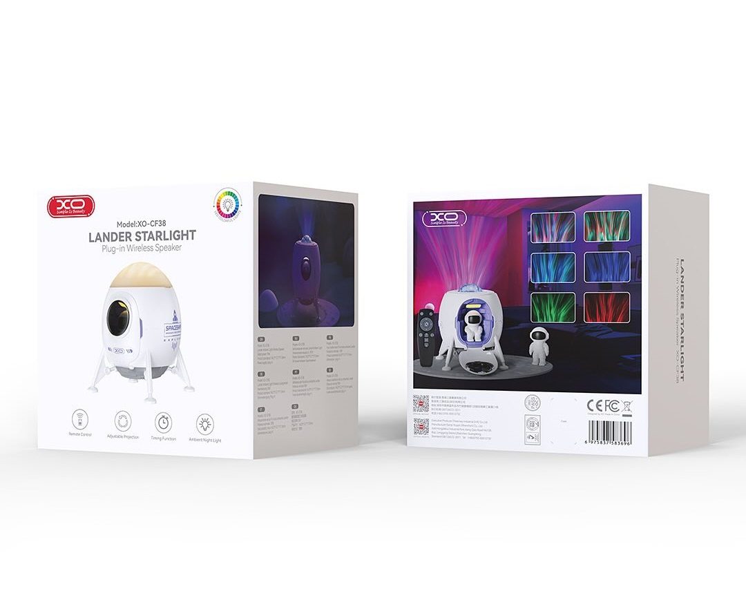 XO CF38 Starlight Lander Ambient Light + Speaker White - imagine 2