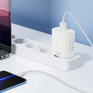 XO L164(EU) 120W Fast Charger for Xiaomi TYPE-C Kit (Factory Cable) White