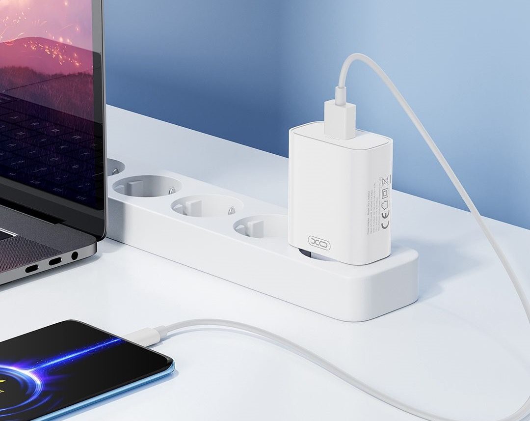 XO L164(EU) 120W Fast Charger for Xiaomi TYPE-C Kit (Factory Cable) White