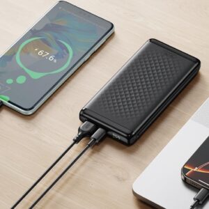 XO PB308 USB-C/USB-A 22.5W Digital Fast Charger 10000mAh Black