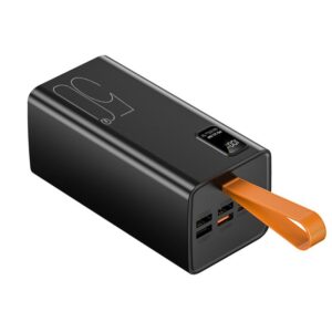 XO PR286 PD20W+QC22.5W Three Inputs and Six Outputs Comes with Four Cables + Lighting Fast Charging Mobile Power 50000mAh Black