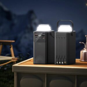XO PR287 PD20W+QC22.5W Three Inputs and Six Outputs Comes with Four Cables + Lighting Fast Charging Mobile Power 80000mAh Black