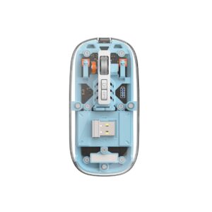 Wiwu Crystal wireless Mouse WM105 Dual bluetooth+ 2.4G Blue