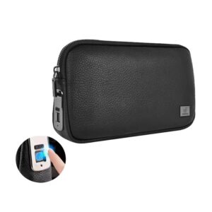 Wiwu Alpha Fingerprint Lock Clutch Bag Black