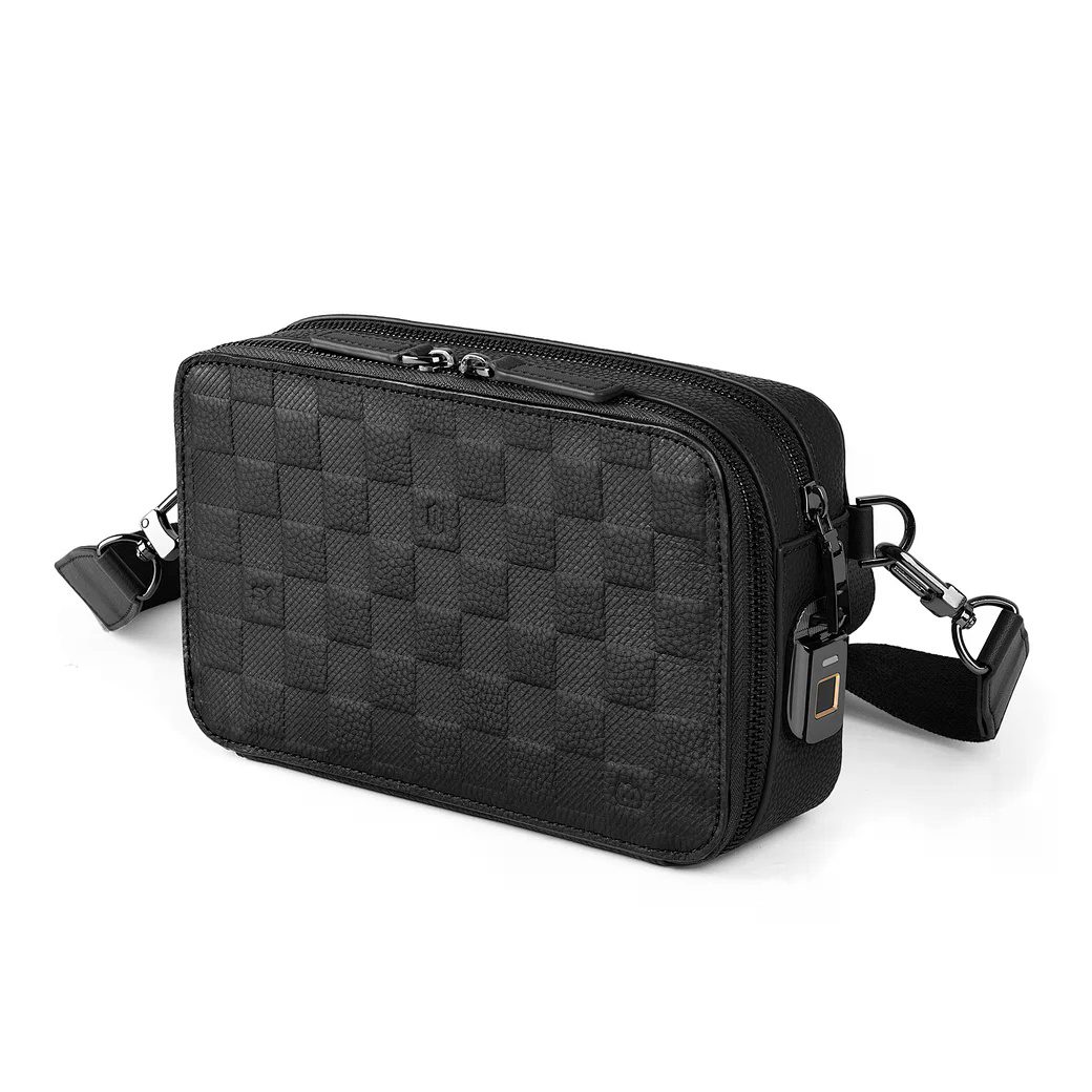 Wiwu Master Fingerprint Lock Crossbody Bag Black - imagine 2
