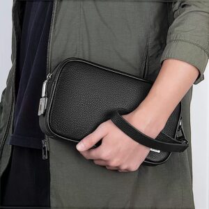 Wiwu Master Genuine Leather Fingerprint Lock Pouch Black