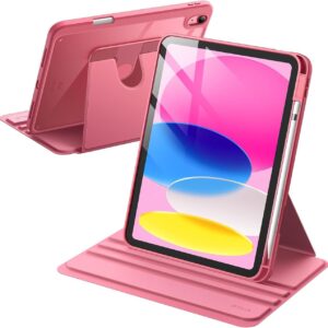 Wiwu 360°Rotation magnetic protective Case for iPad 10/109 inch/2022 Pink