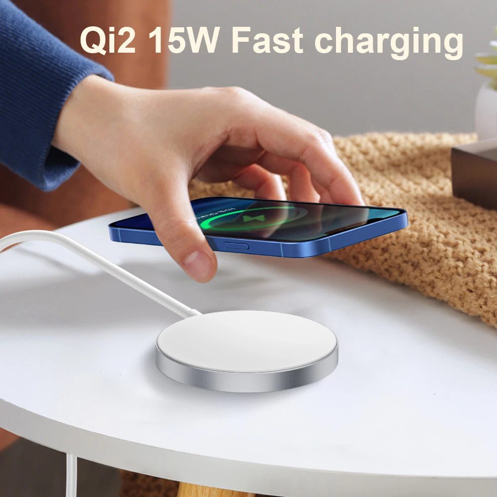 WIWU Qi2.0 Wireless Charger Wi-W029 White - imagine 3