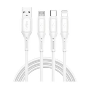 Wiwu Wi-C045E A-C+L+M USB 3in1 Starlink Series 3in1 Cable White
