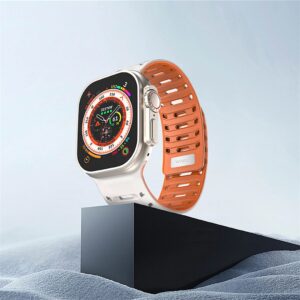 Wiwu Wi-WB016 Comfit watch band 42/44/45/49mm White+orange