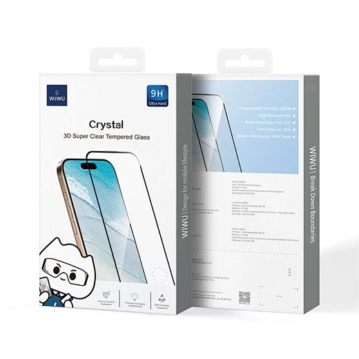Wiwu 3D Super Clear Tempered Glass for IP16 6.3 Pro GT-018 Clear - imagine 3