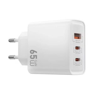 Wiwu 65W Essen GaN Fast Charger 1A+2C Wi-G005 EU White